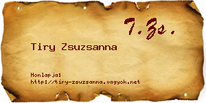 Tiry Zsuzsanna névjegykártya
